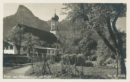 Motiv aus Oberammergau mit Kofel ngl 125.714