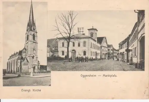 Oggersheim Ev. Kirche Marktplatz gl1909 93.566