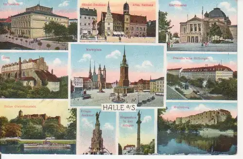 Halle/Saale Teilansichten MehrbildAK feldpgl1917 95.750