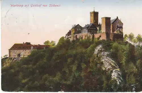 Eisenach Wartburg und Gasthof gl1926 B6795