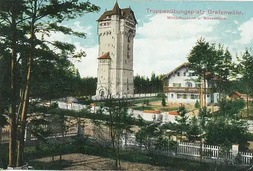 Grafenwöhr Militärforstamt Wasserturm gl1914 120.753