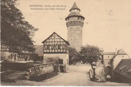 Nürnberg Burg Vestnerturm Tiefer Brunnen gl1913 B5838