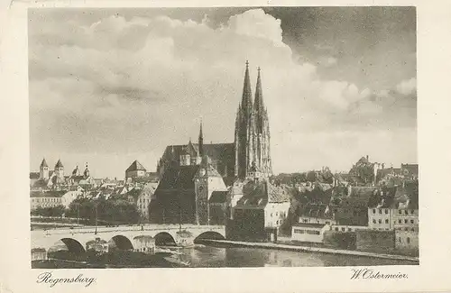 Regensburg Dom und Stadtpanorama bahnpgl1925 120.596