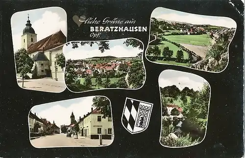 Beratzhausen Teilansichten Mehrbildkarte ngl 120.642