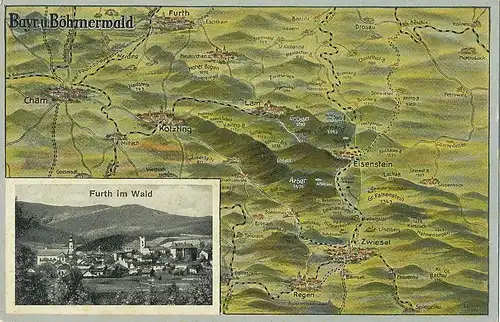 Furth i. Wald Panorama und Umgebung ngl 120.805