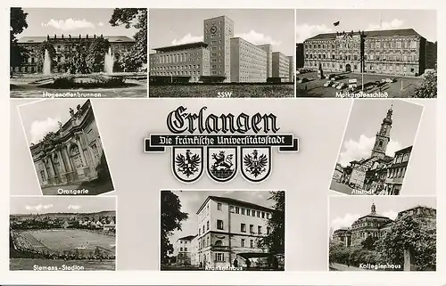 Erlangen Teilansichten Mehrbildkarte gl1959 120.925