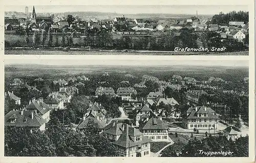 Grafenwöhr Truppenlager Stadtpanorama glca.1940 120.735