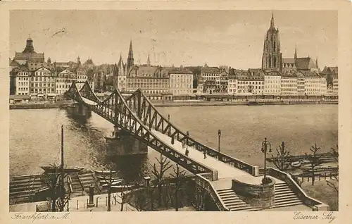 Frankfurt a.M. Der Eiserne Steg gl1925 132.087