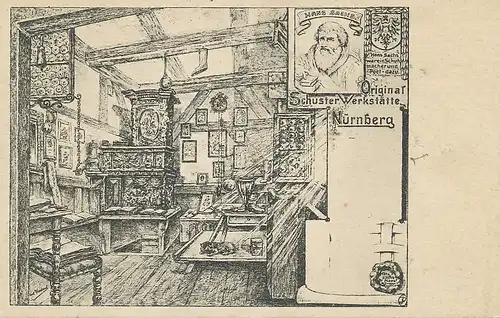 Nürnberg Hans Sachs Schuster Werkstätte ngl 124.584