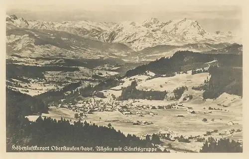 Oberstaufen Panorama mit Säntisgruppe ngl 126.347