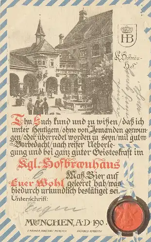 München Hofbräuhaus-Hof gl1901 124.173