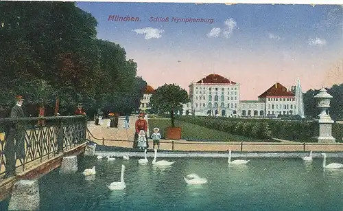 München Schlosspark Nymphenburg feldpgl1918 123.919