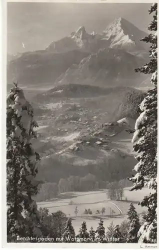 Berchtesgaden mit Watzmann im Winter gl1933 B7800