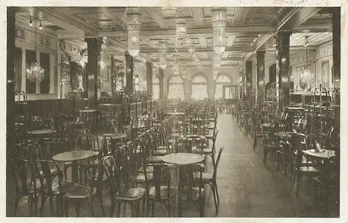 München Café Fürstenhof Innenansicht gl1935 124.227