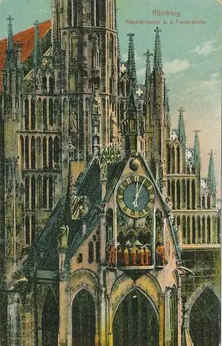 Nürnberg Frauenkirche Männleinlaufen feldpgl1918 124.736