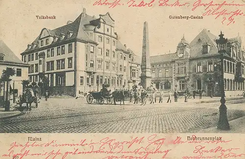 Mainz Neubrunnenplatz Gutenberg-Casino gl1904 130.745