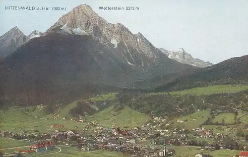 Mittenwald Panorama mit Wetterstein ngl 126.015