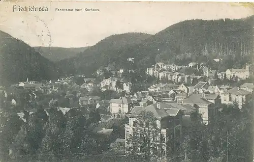 Friedrichroda Panorama vom Kurhaus gl1908 125.197