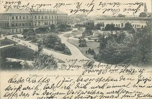 Erlangen Schloss Garten Orangerie gl1905 120.885