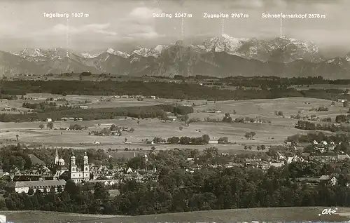 Kempten Panorama mit Zugspitzmassiv ngl 123.534