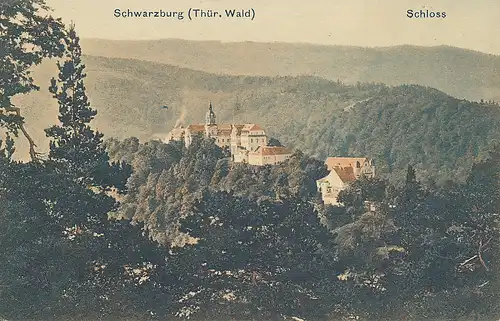 Schwarzburg Blick zum Schloss feldpgl1916 113.419
