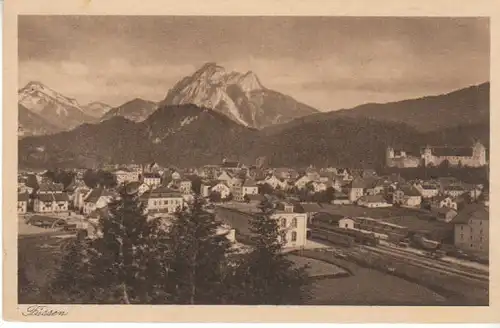 Füssen Allgäu mit Säuling Bahnhofsanlagen gl1925 B7371