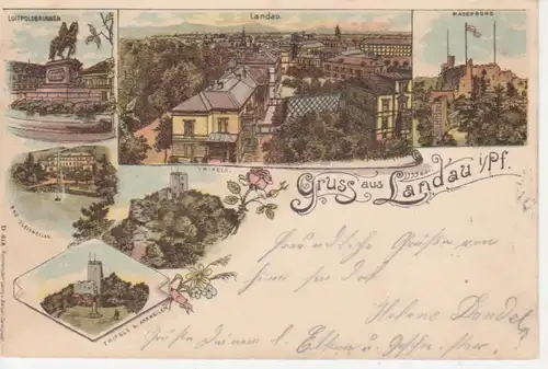 Landau Litho Teilansichten Panorama gl1904 93.421