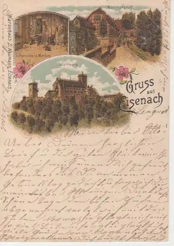 Eisenach Wartburg Burghof Lutherstube gl1901 96.155