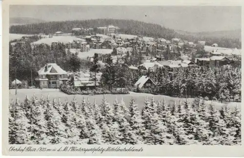 Schneelandschaft mit Oberhof Thür. gl1950 B6071