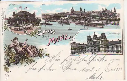 Mainz Litho Stadthalle Bahnhof Panorama gl1902 94.580