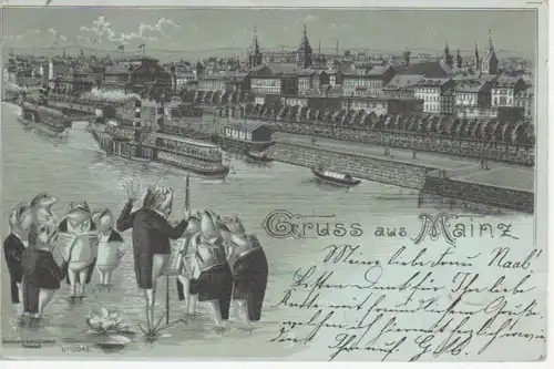Mainz Silberlitho Panorama gl1899 94.590