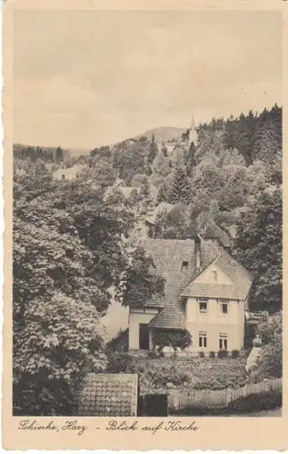 Schierke Harz Teilansicht >>Kirche feldpgl1943 B6436