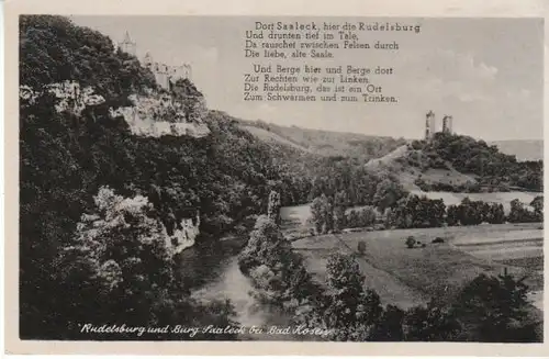 Rudelsburg und Burg Saaleck bei Bad Kösen ngl B8048