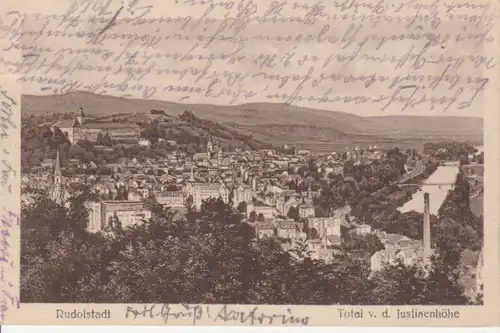 Rudolstadt Panorama v.d. Justinenhöhe aus gl1926 96.406