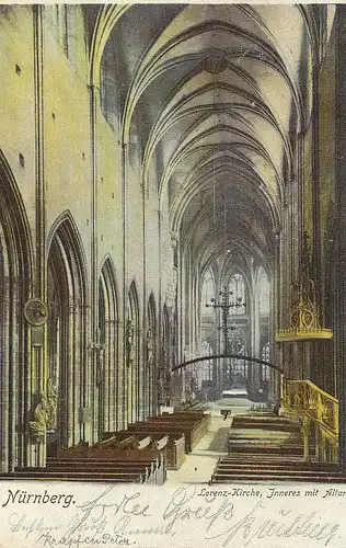 Nürnberg Lorenzkirche Inneres gl1903 124.752