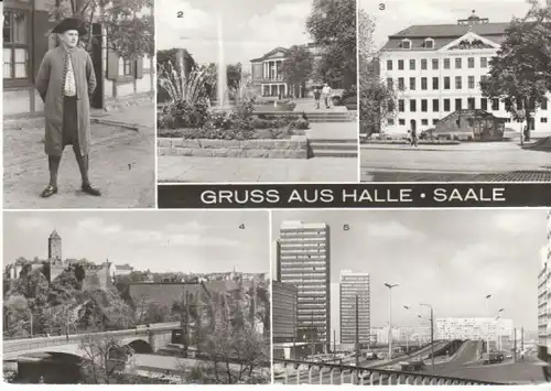 Halle/Saale Mehrbildkarte gl1986 B6462