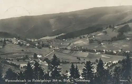 Warmensteinach Blick vom Geiersberg gl1930 121.787