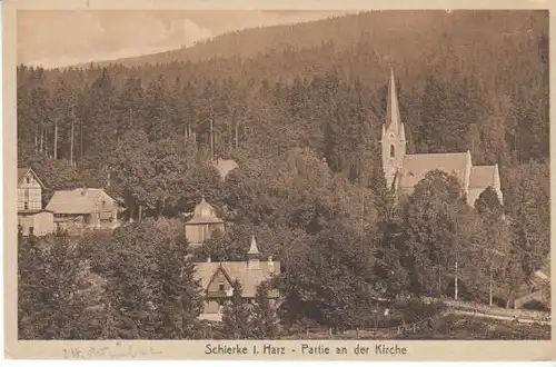 Schierke Harz Partie an der Kirche ngl B6435