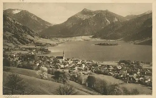 Schliersee mit Brecherspitz u. Jägerkamp gl1927 120.375