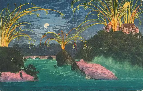 Der Rheinfall und Schloss Laufen ngl 113.446