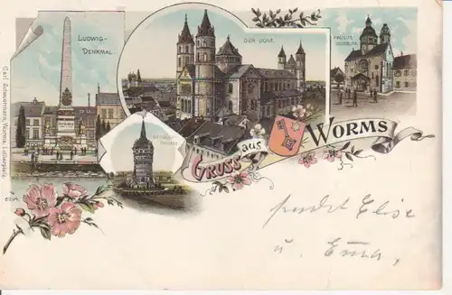 Worms Litho Dom Museum Denkmal gl1900 94.754