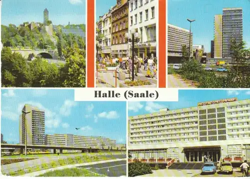 Halle/Saale Mehrbildkarte gl1985 B6461