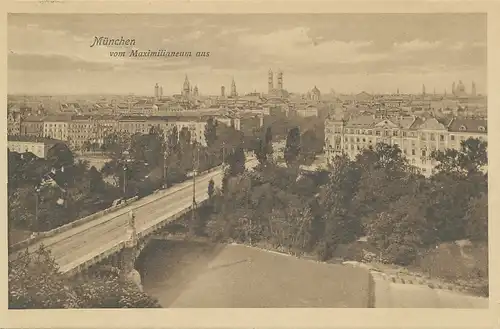 München vom Maximilianeum aus gl1916 125.589