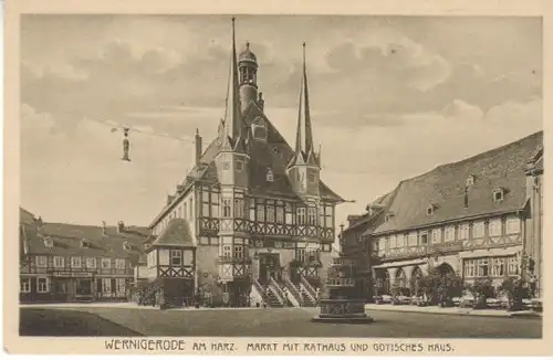 Wernigerode Harz Markt Rathaus Got.Haus ngl B6453