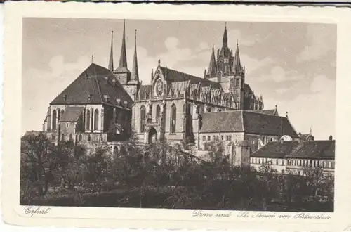 Erfurt Dom u. St.Severikirche auf Bütten ngl B6629