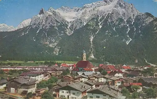 Mittenwald Panorama mit Karwendel ngl 126.145