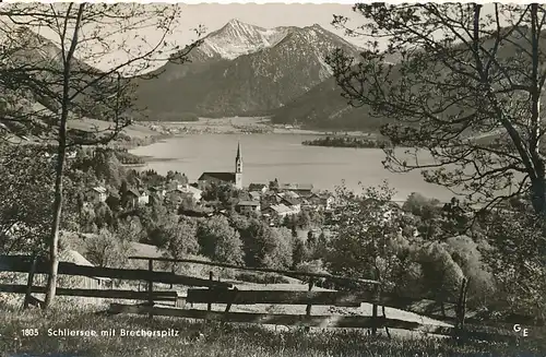 Schliersee mit Brecherspitz gl1963 120.384