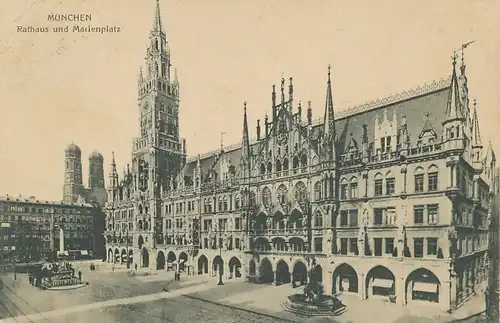 München Rathaus und Marienplatz gl1912 123.861