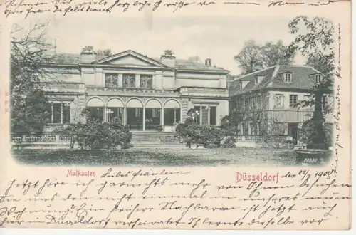 Düsseldorf Malkasten Relief-Karte gl1900 98.569