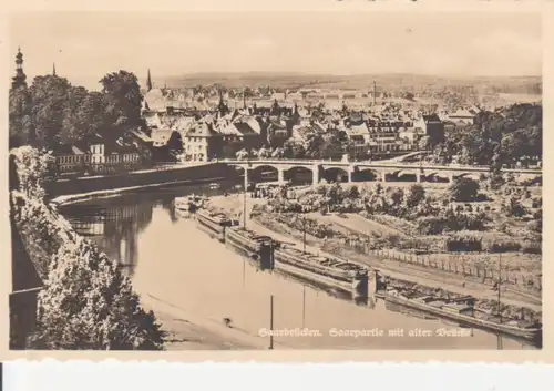 Saarbrücken Saarpartie Brücke Panorama gl1936 95.031